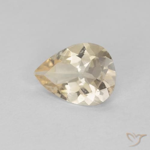 Morganita Dourado claro Natural 0.70ct, Formato de pêra, VS