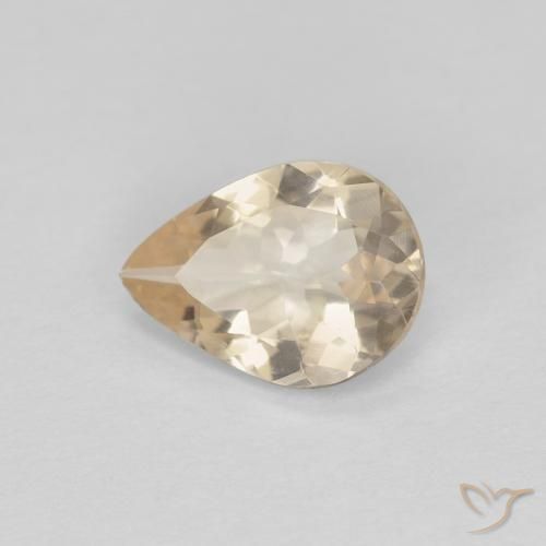 Morganita Dourado claro Natural 0.75ct, Formato de pêra, VS