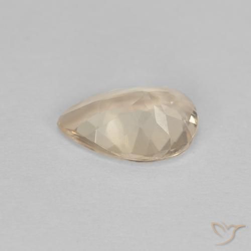 Morganita Dourado claro Natural 0.75ct, Formato de pêra, VS