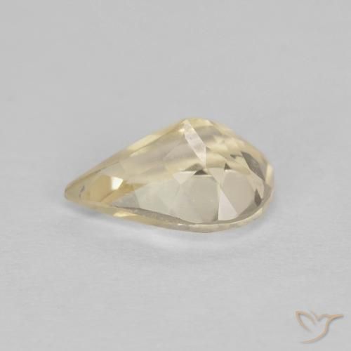 Morganita Luz amarela Natural 0.84ct, Formato de pêra, VVS