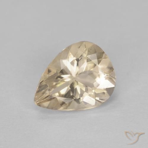 0.94ct Natural Creme Morganita, Formato de pêra, VVS