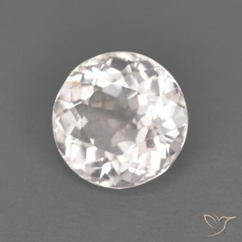 Morganita Rosa bem claro Natural 1.19ct, Redondo, Transparente