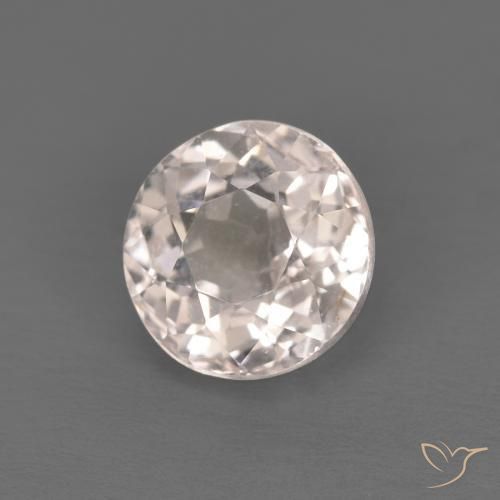 Morganita Rosa bem claro Natural 1.09ct, Redondo, VVS-VS