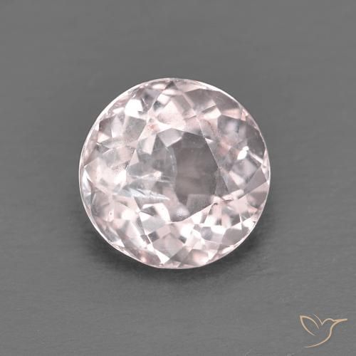 Morganita Rosa bem claro Natural 1.20ct, Redondo, VS
