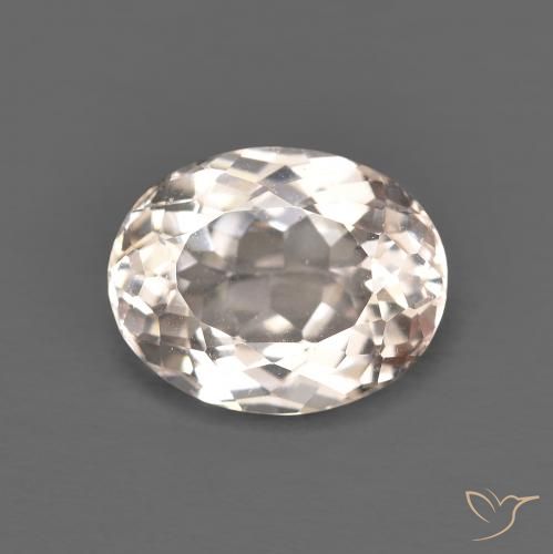 2.66ct Natural Medium Light-Pink Morganita, oval, VVS-VS
