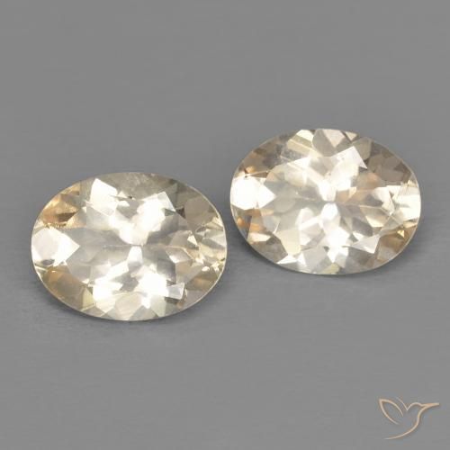 Pedras preciosas de Morganita Luz amarela natural de 2.08 ct, oval, VVS