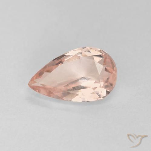 0.79ct Natural rosa médio Morganita, Formato de pêra, VVS