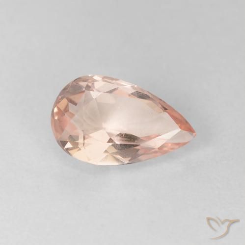 Morganita rosa médio Natural 0.79ct, Formato de pêra, VVS