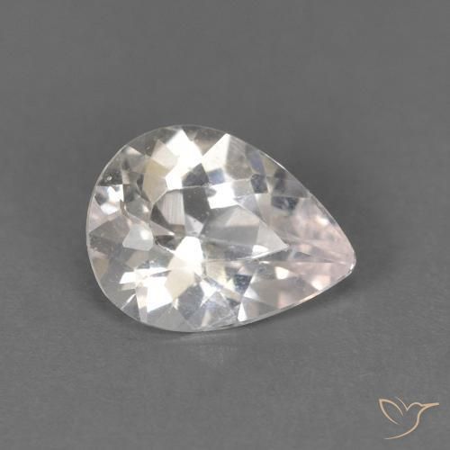 0.52ct Natural Rosa bem claro Morganita, Formato de pêra, VS