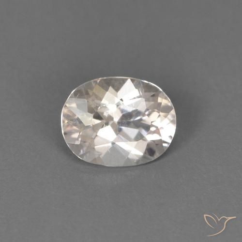 0.42ct Natural Rosa salmão Morganita, oval, VS