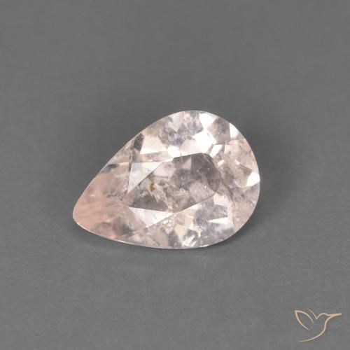 0.42ct Natural Rosa bem claro Morganita, Formato de pêra, SI
