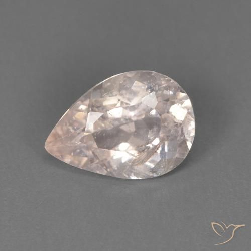 0.86ct Natural rosa médio Morganita, Formato de pêra, SI