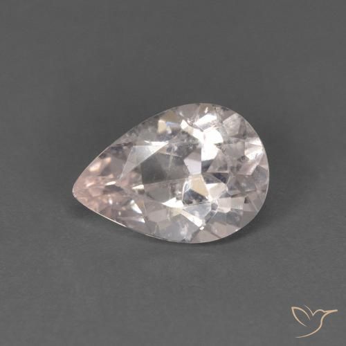0.65ct Natural Rosa salmão Morganita, Formato de pêra, VS