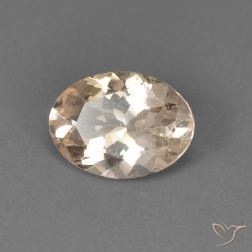 Morganita Light Neutral Orange Natural 0.89ct, oval, VVS-VS