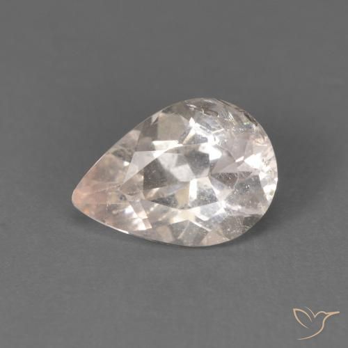 0.82ct Natural Rosa salmão Morganita, Formato de pêra, SI