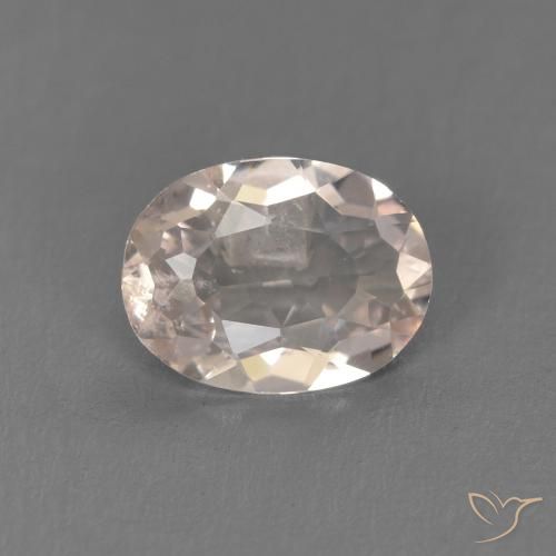 0.77ct Natural Rosa salmão Morganita, oval, VS