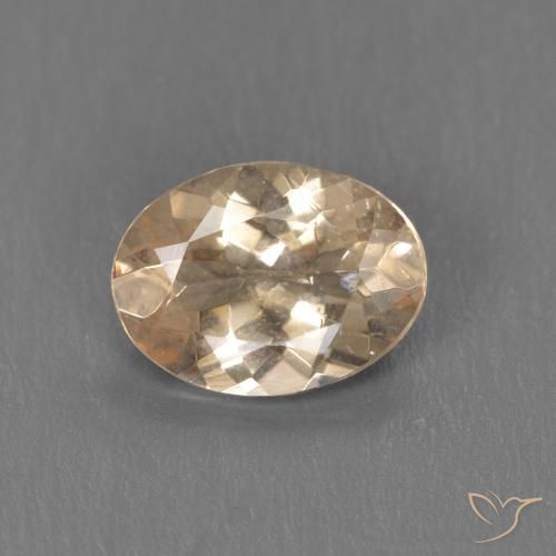 0.88ct Natural Laranja claro Morganita, oval, VS