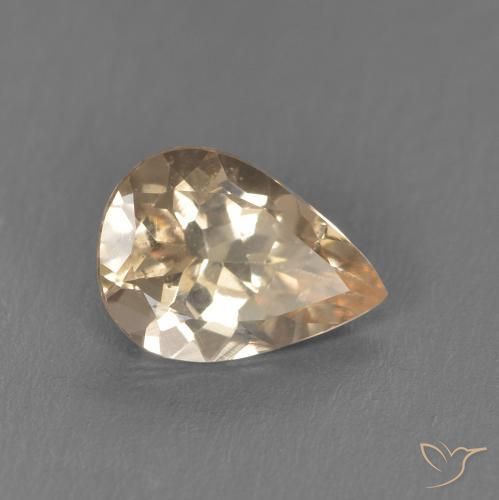 Morganita Laranja claro Natural 0.83ct, Formato de pêra, VS