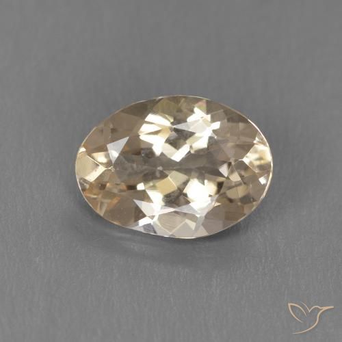 0.93ct Natural Light Neutral Orange Morganita, oval, VS