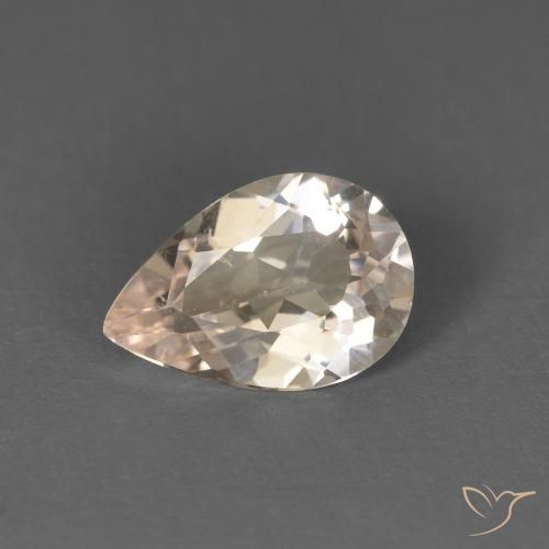 Morganita Rosa bem claro Natural 0.52ct, Formato de pêra, VS