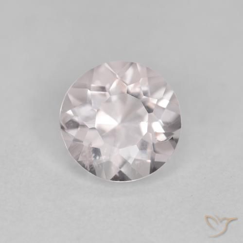 0.61ct Natural Luz rosa Morganita, Redondo, VS