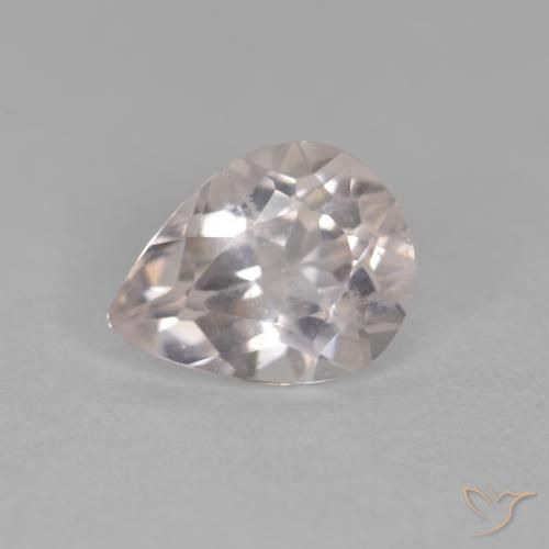 0.69ct Natural Medium Light-Pink Morganita, Formato de pêra, VS