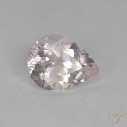Morganita Medium Light-Pink Natural 0.69ct, Formato de pêra, VS