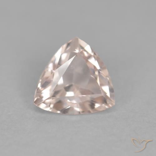 0.37ct Natural Medium Light-Pink Morganita, Trilhão, VVS-VS