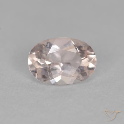 0.38ct Natural Rosa salmão Morganita, oval, VS