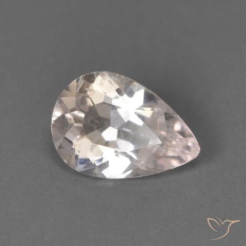 0.51ct Natural Rosa bem claro Morganita, Formato de pêra, VS