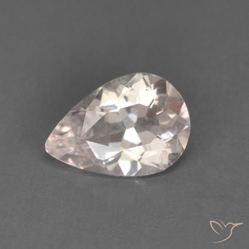 Morganita Rosa bem claro Natural 0.51ct, Formato de pêra, VS