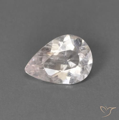 0.42ct Natural Rosa bem claro Morganita, Formato de pêra, VS