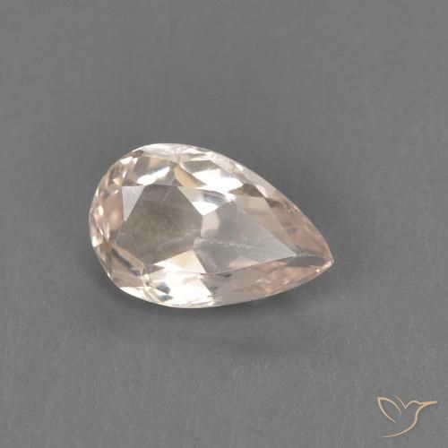 0.39ct Natural rosa médio Morganita, Formato de pêra, VVS-VS
