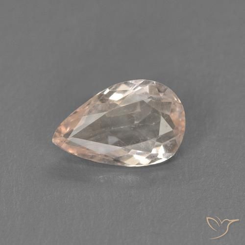 0.32ct Natural Rosa salmão Morganita, Formato de pêra, VVS-VS