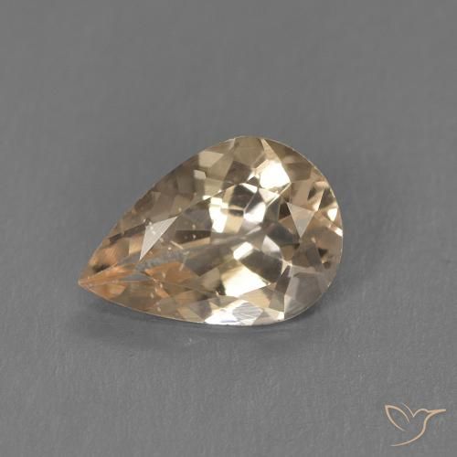 0.80ct Natural Ouro Morganita, Formato de pêra, VS