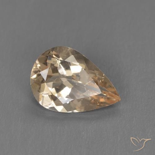 Morganita Ouro Natural 0.80ct, Formato de pêra, VS