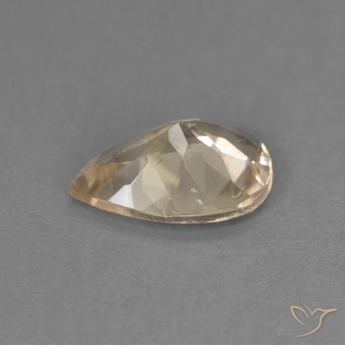 Morganita Light Neutral Orange Natural 0.82ct, Formato de pêra, VS
