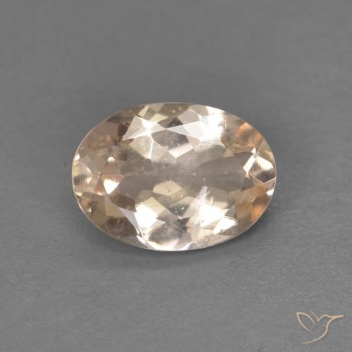 0.91ct Natural Laranja claro Morganita, oval, VS