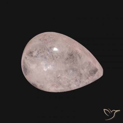 Morganita Rosa Flamingo Natural 8.00ct, Formato de pêra, Translúcido