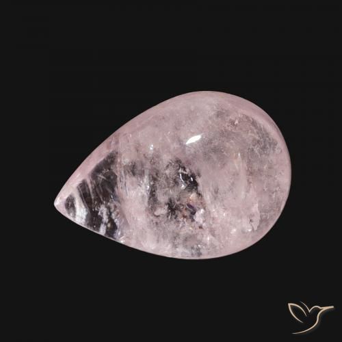 5.10ct Natural rosa médio Morganita, Formato de pêra, Transparente