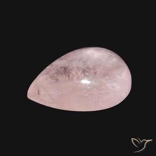 Morganita Rosa Flamingo Natural 4.02ct, Formato de pêra, Transparente