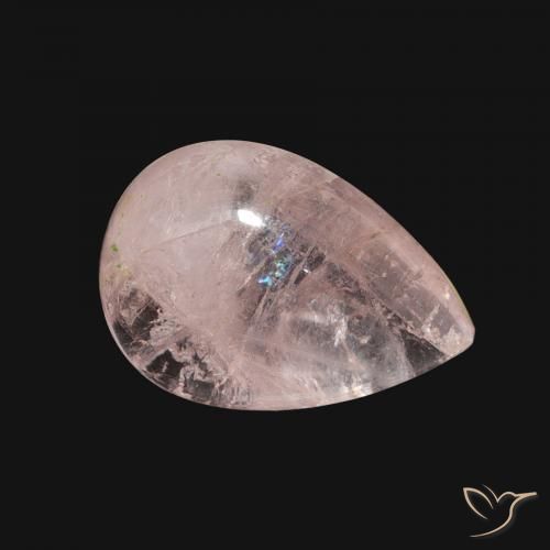 Morganita rosa médio Natural 5.89ct, Formato de pêra, Transparente