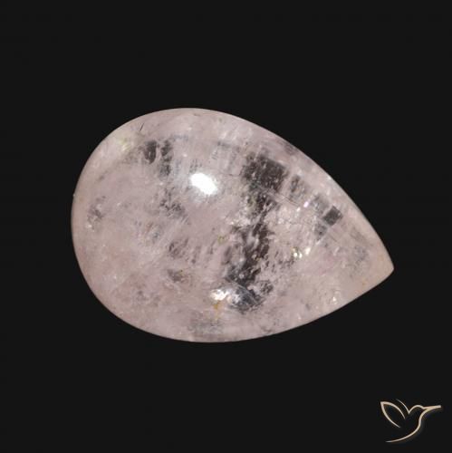 Morganita Rosa Flamingo Natural 5.09ct, Formato de pêra, Transparente