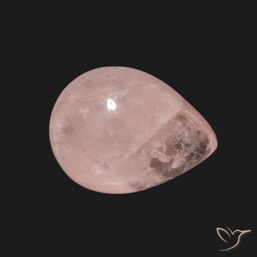 Morganita Rosa Terroso Natural 4.15ct, Formato de pêra, Transparente