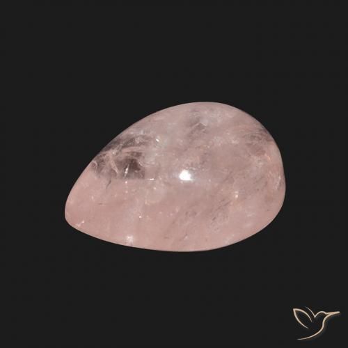 Morganita Rosa Terroso Natural 4.15ct, Formato de pêra, Transparente