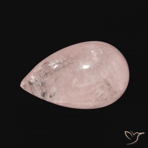 Morganita Rosa Flamingo Natural 3.67ct, Formato de pêra, Transparente