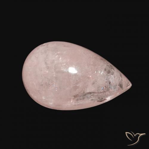 Morganita Rosa Flamingo Natural 3.67ct, Formato de pêra, Transparente