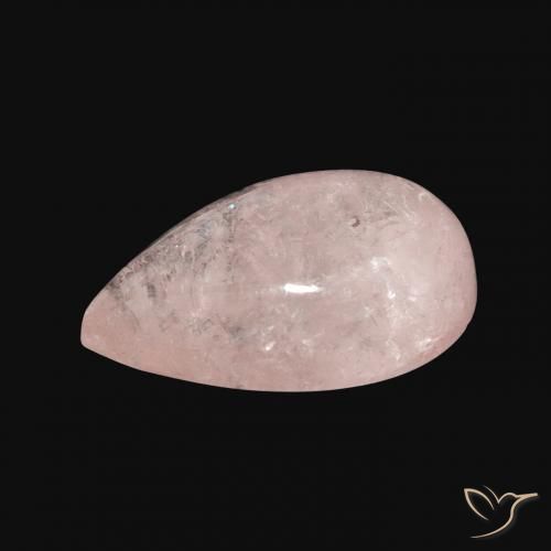 Morganita Rosa Flamingo Natural 3.67ct, Formato de pêra, Transparente
