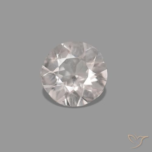 0.18ct Luz rosa Morganita, Redondo, VVS-VS