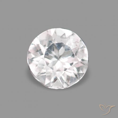 0.13ct Luz rosa Morganita, Redondo, VS